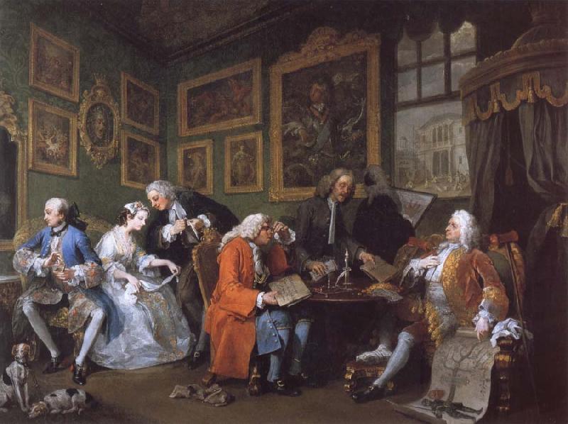 William Hogarth Marriage a la Mode i The Marriage Settlement China oil painting art